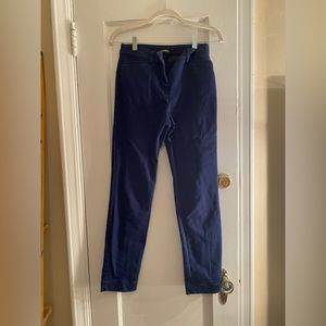 Navy Blue Mid Rise Stretch Express Slacks